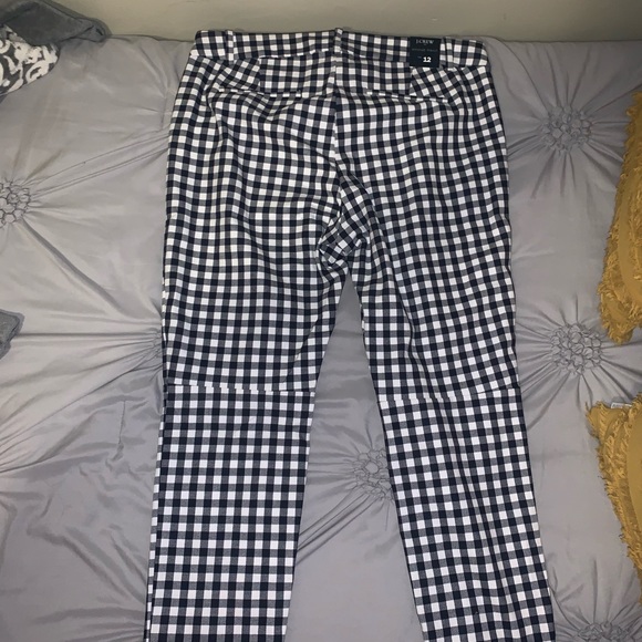 Jcrew gingham print pants size 12 - Picture 2 of 4